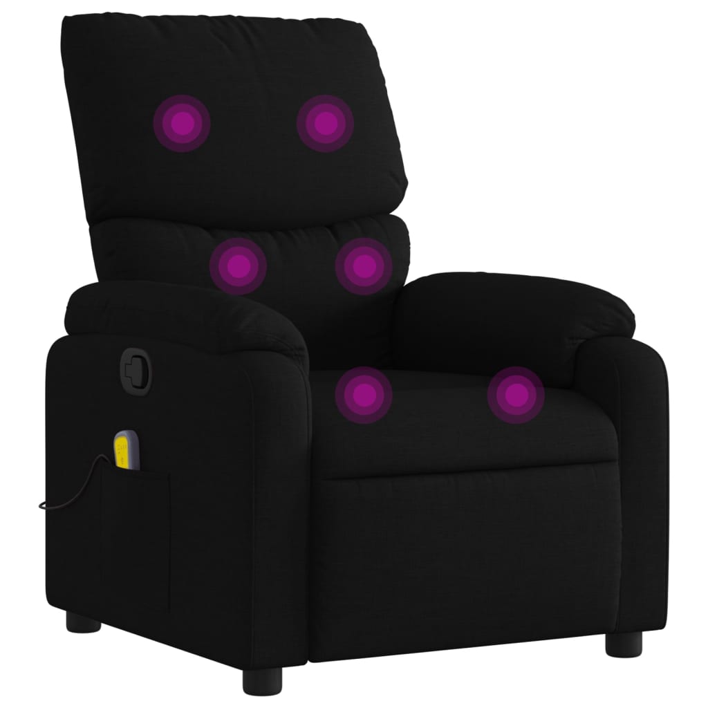 massagestol sort stof