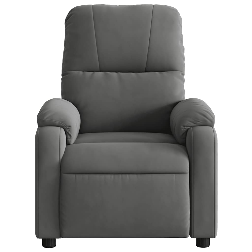 massagestol mørkegrå mikrofiberstof