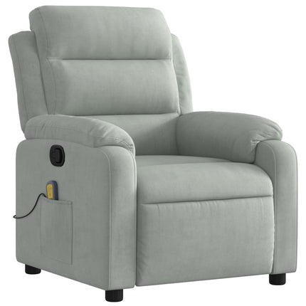Massagestol Lysegrå Velour