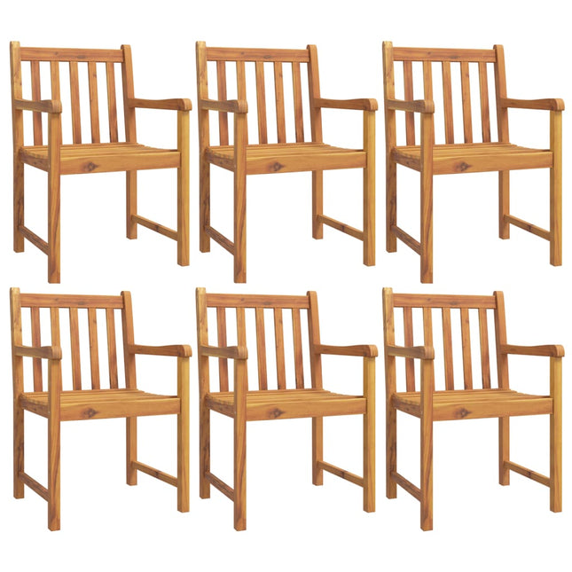 havestole 6 stk. 56x55,5x90 cm massivt akacietræ
