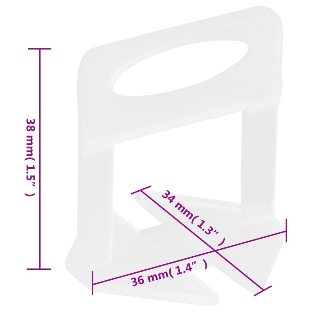 nivelleringsklips til fliser 1000 stk. 3 mm