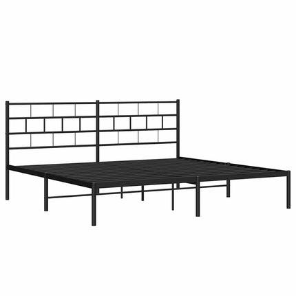 sengeramme med sengegavl 183x213 cm metal sort