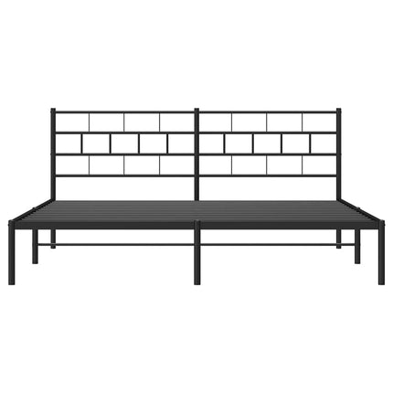 sengeramme med sengegavl 183x213 cm metal sort