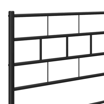 sengeramme med sengegavl 183x213 cm metal sort