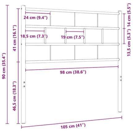 udskiftningsgavl 100 cm metal sort