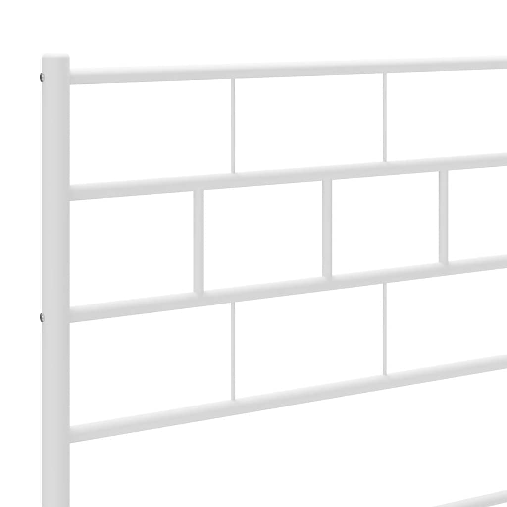 sengeramme med sengegavl 100x190 cm metal hvid