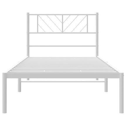 sengeramme med sengegavl 80x200 cm metal hvid