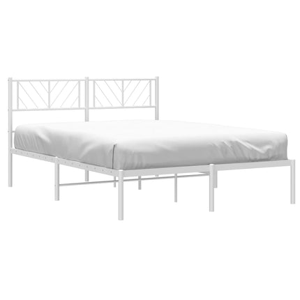 sengeramme med sengegavl 120x200 cm metal hvid