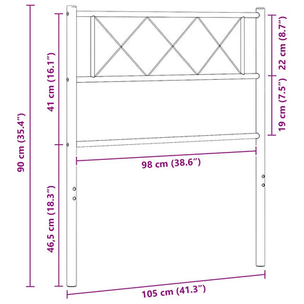 udskiftningsgavl 100 cm metal sort