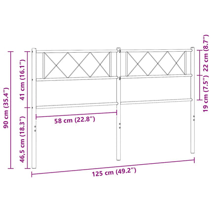 udskiftningsgavl 120 cm metal sort