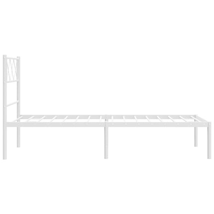 sengeramme med sengegavl 107x203 cm metal hvid