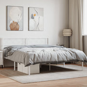 sengeramme med sengegavl 140x200 cm metal hvid