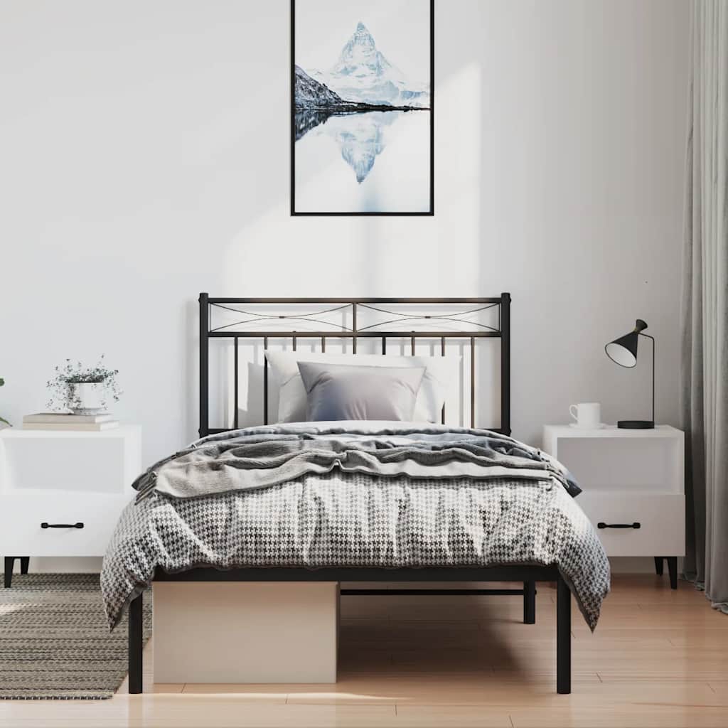 udskiftningsgavl 193 cm metal hvid