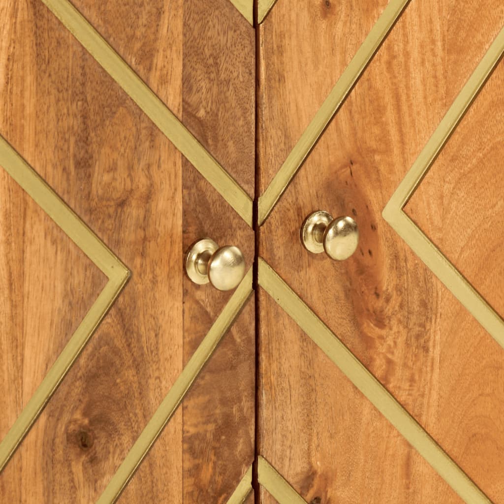 kommoder 3 stk. 60x33,5x75 cm massivt mangotræ brun og sort