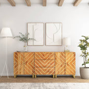 kommoder 3 stk. 60x33,5x75 cm massivt mangotræ brun og sort