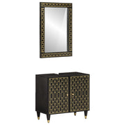 badeværelsesmøbelsæt 2 dele massivt mangotræ