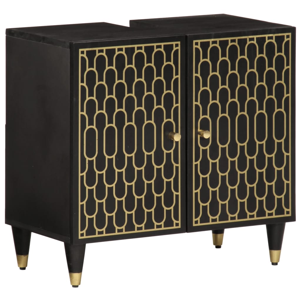 badeværelsesmøbelsæt 2 dele massivt mangotræ