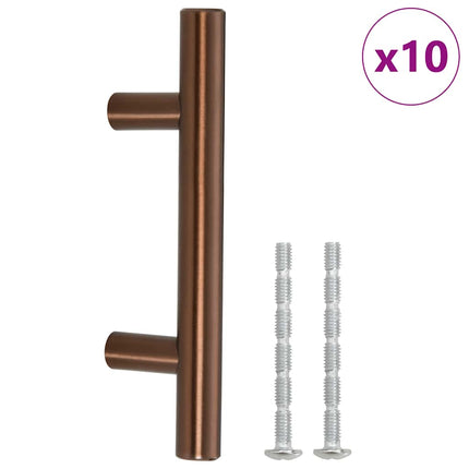 skabshåndtag 10 stk. 64 mm rustfrit stål bronzefarvet