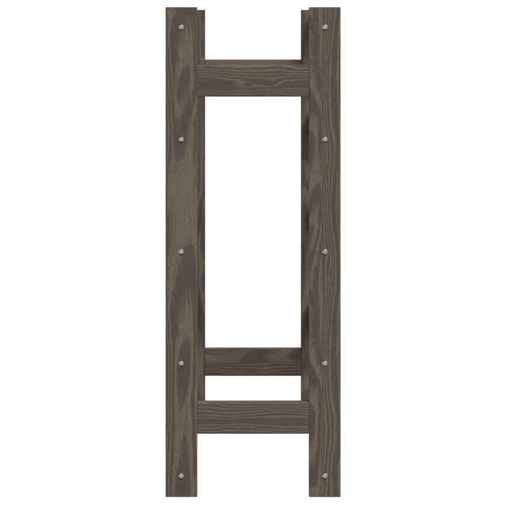 vinreol til 20 flasker massivt fyrretræ grå