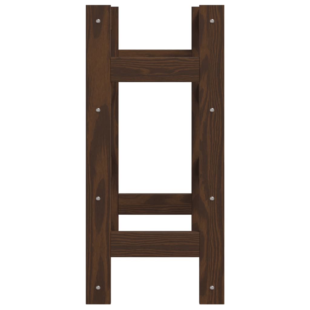 vinreol til 16 flasker massivt fyrretræ brun