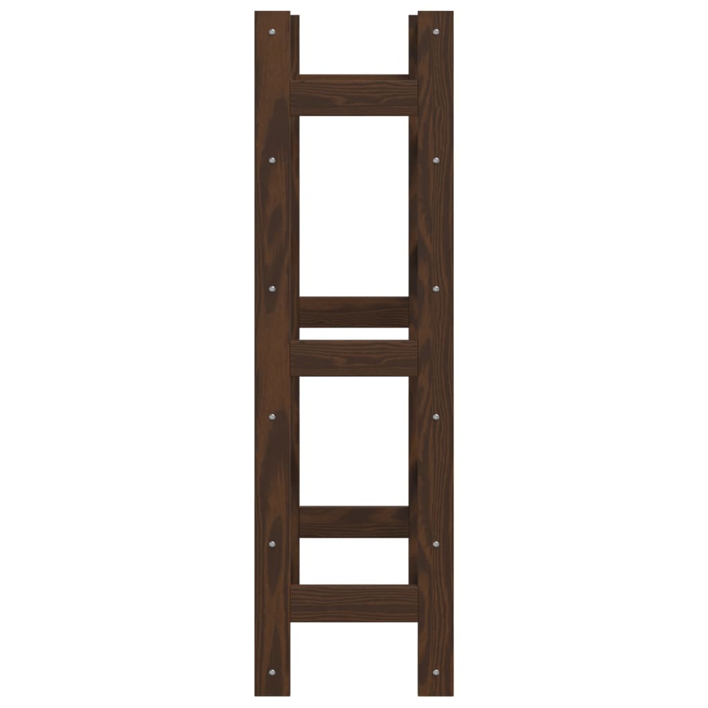 vinreol til 30 flasker massivt fyrretræ brun