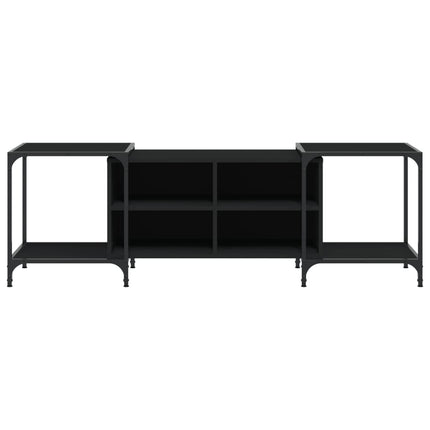 tv-bord 153x37x50 cm konstrueret træ sort
