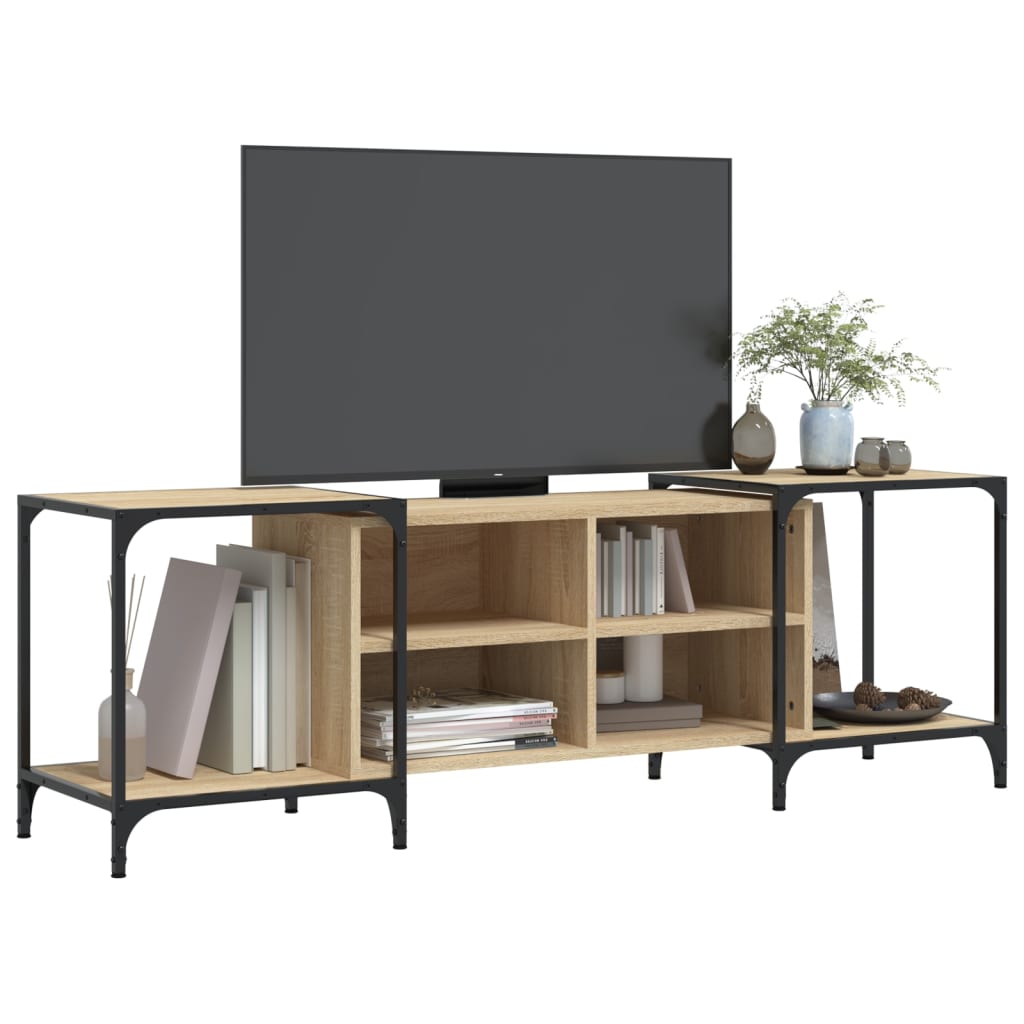 tv-bord 153x37x50 cm konstrueret træ sonoma-eg