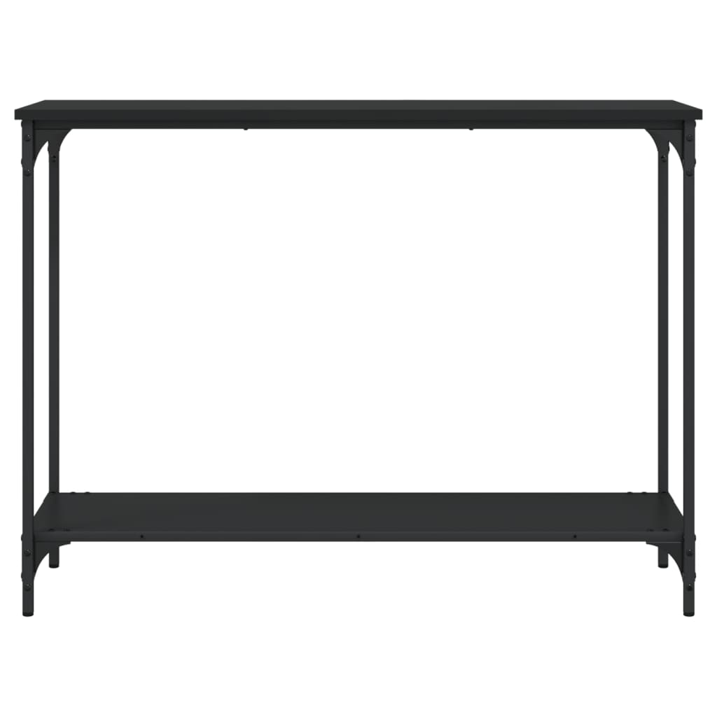 konsolbord 101x30,5x75 cm konstrueret træ sort
