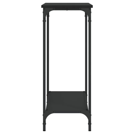 konsolbord 101x30,5x75 cm konstrueret træ sort