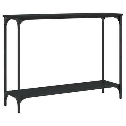 konsolbord 101x30,5x75 cm konstrueret træ sort