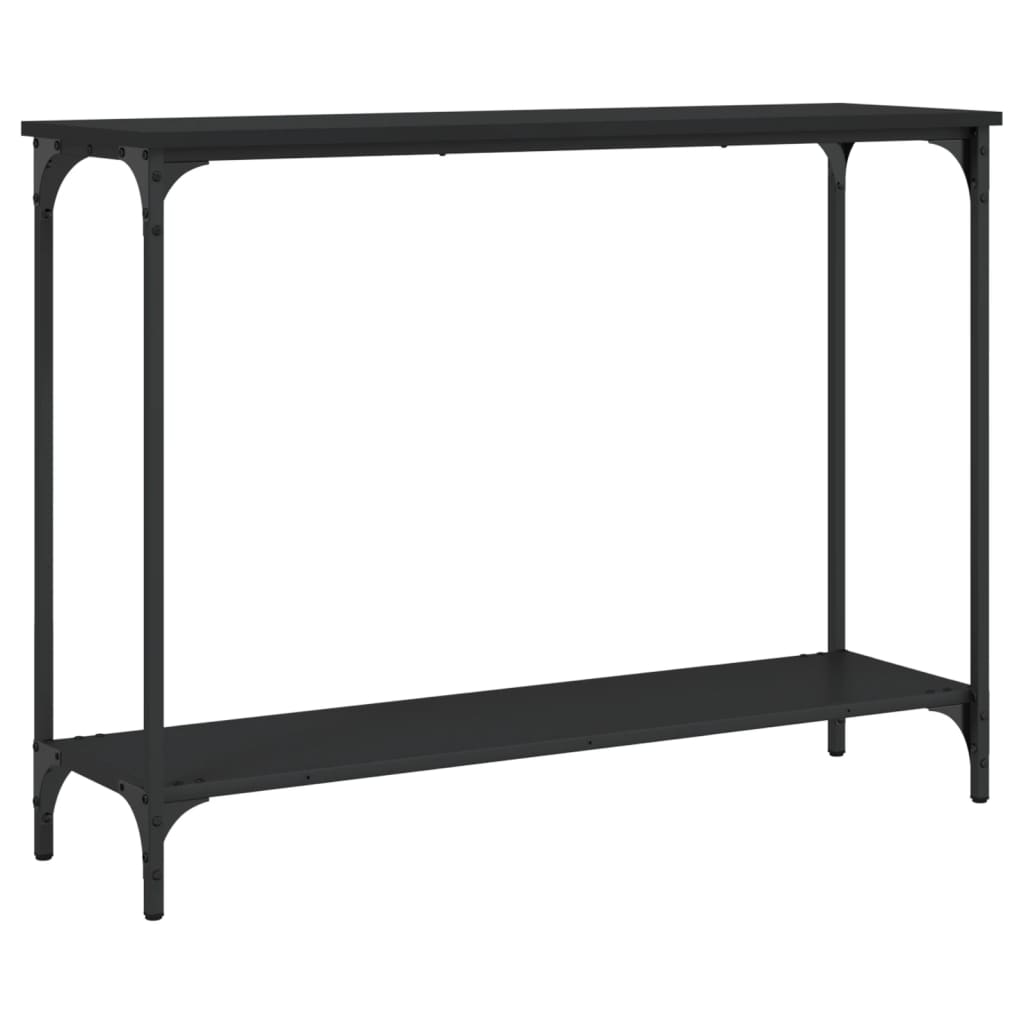 konsolbord 101x30,5x75 cm konstrueret træ sort