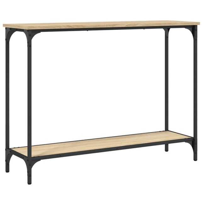 konsolbord 101x30,5x75 cm konstrueret træ sonoma-eg