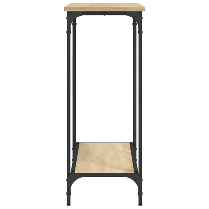 konsolbord 101x30,5x75 cm konstrueret træ sonoma-eg