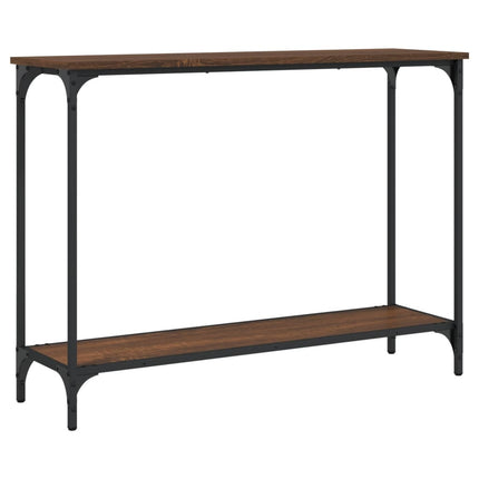 konsolbord 101x30,5x75 cm konstrueret træ brun egetræsfarve