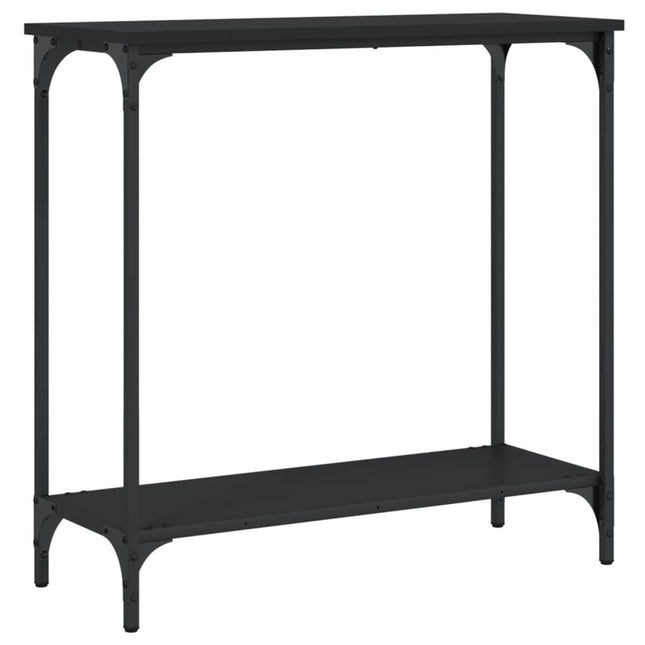 konsolbord 75x30,5x75 cm konstrueret træ sort
