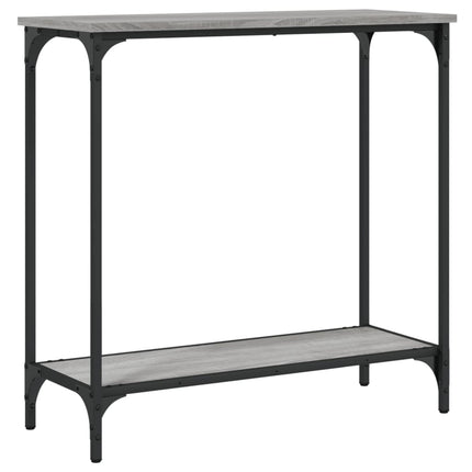 konsolbord 75x30,5x75 cm konstrueret træ grå sonoma-eg