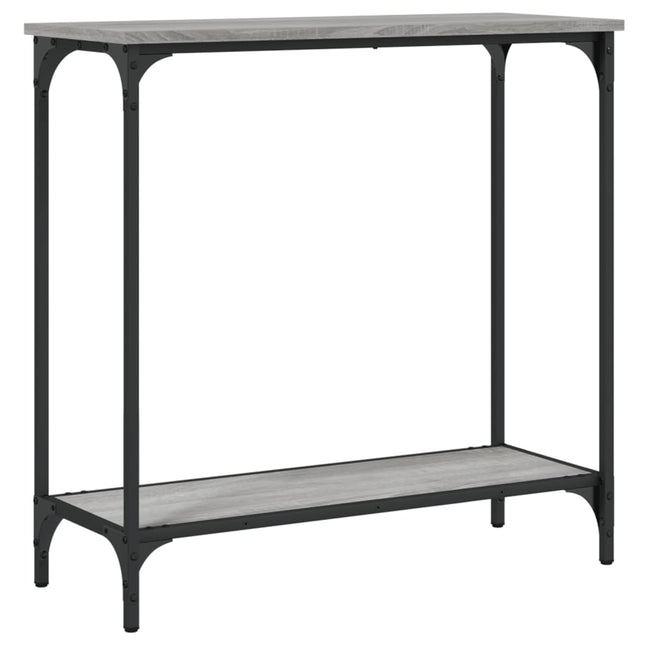 konsolbord 75x30,5x75 cm konstrueret træ grå sonoma-eg