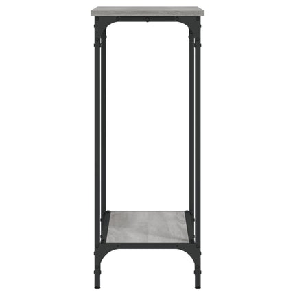 konsolbord 75x30,5x75 cm konstrueret træ grå sonoma-eg