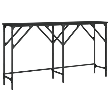 konsolbord 140x29x75 cm konstrueret træ sort