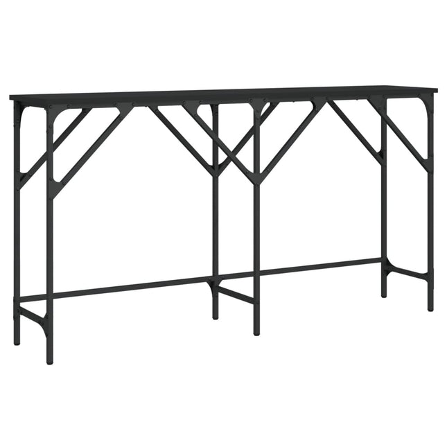 konsolbord 140x29x75 cm konstrueret træ sort
