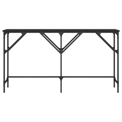 konsolbord 140x29x75 cm konstrueret træ sort