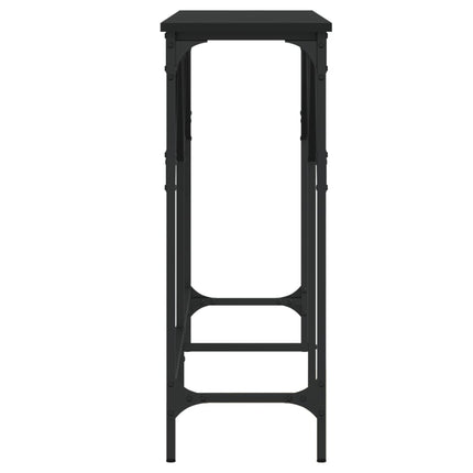 konsolbord 140x29x75 cm konstrueret træ sort