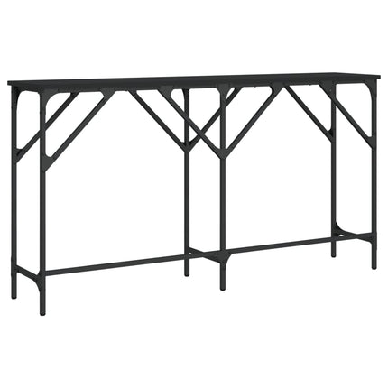 konsolbord 140x29x75 cm konstrueret træ sort