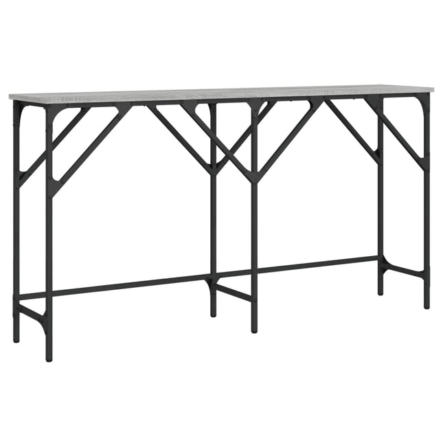 konsolbord 140x29x75 cm konstrueret træ grå sonoma-eg