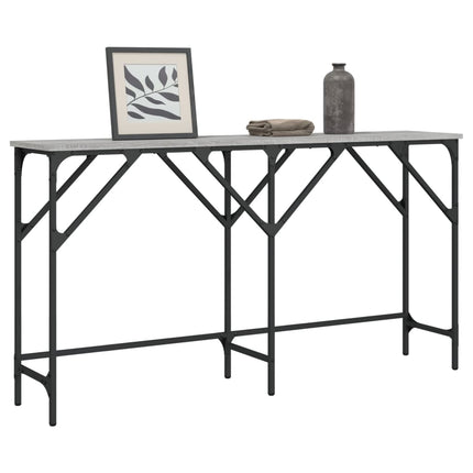 konsolbord 140x29x75 cm konstrueret træ grå sonoma-eg