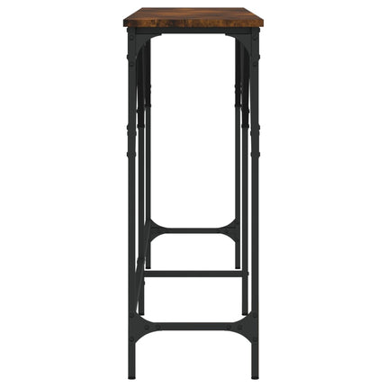 konsolbord 180x29x75 cm konstrueret træ røget egetræsfarve
