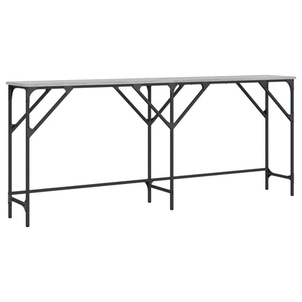 konsolbord 180x29x75 cm konstrueret træ grå sonoma-eg
