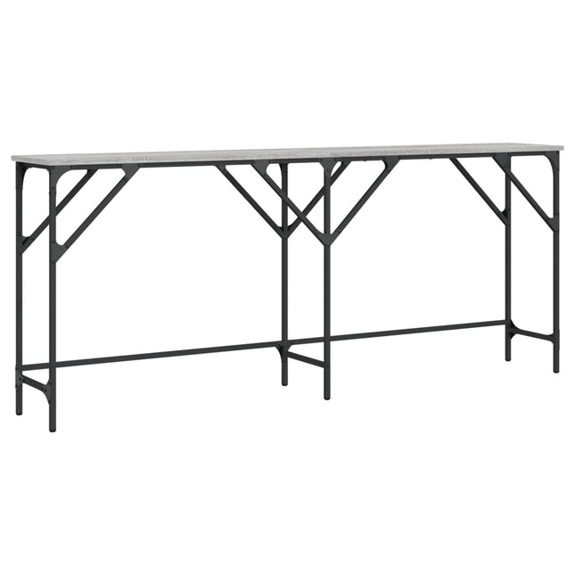 konsolbord 180x29x75 cm konstrueret træ grå sonoma-eg
