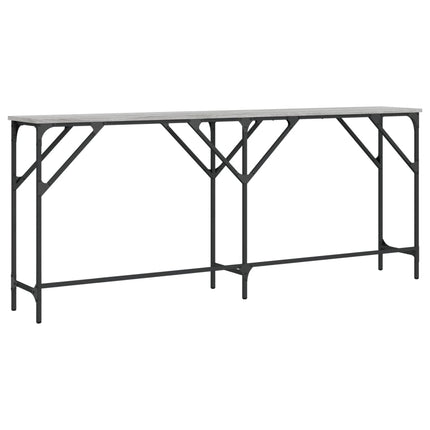 konsolbord 180x29x75 cm konstrueret træ grå sonoma-eg