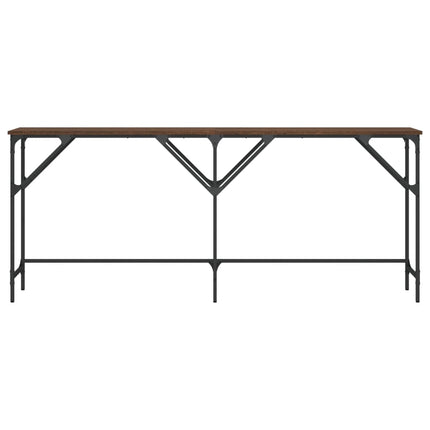 konsolbord 180x29x75 cm konstrueret træ brun egetræsfarve